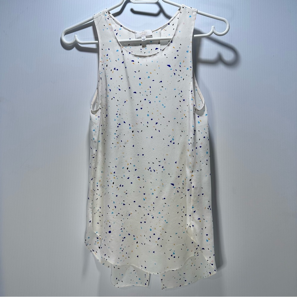 Aritzia Wilfred 100% Silk Terrazzo Geometric Print Tank‎ Size XS
